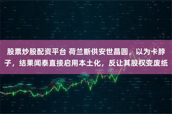 股票炒股配资平台 荷兰断供安世晶圆，以为卡脖子，结果闻泰直接启用本土化，反让其股权变废纸