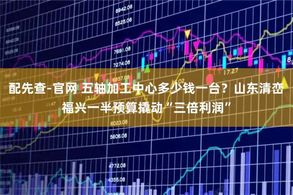 配先查-官网 五轴加工中心多少钱一台？山东清峦福兴一半预算撬动“三倍利润”